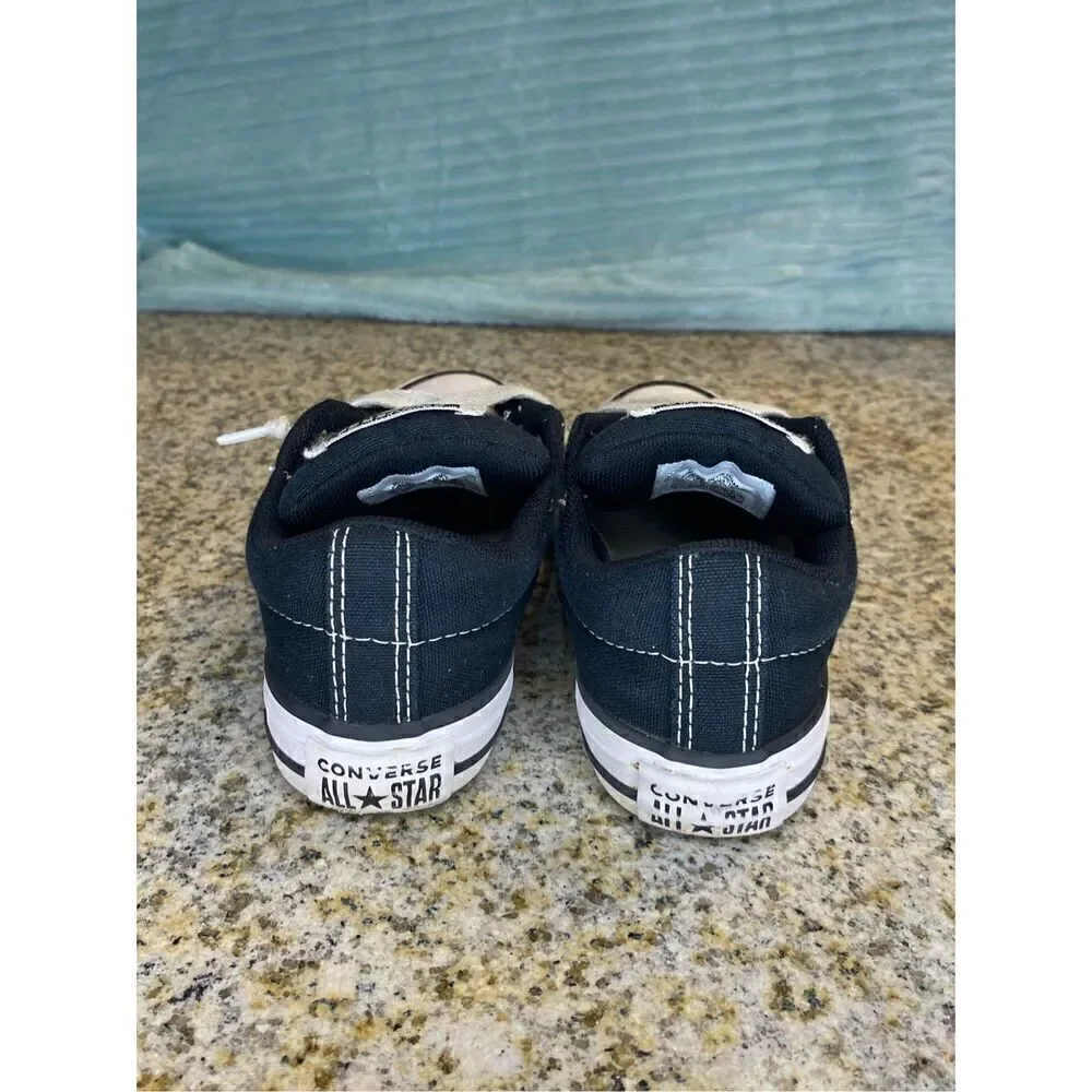 ✅Converse low top boys black sneakers